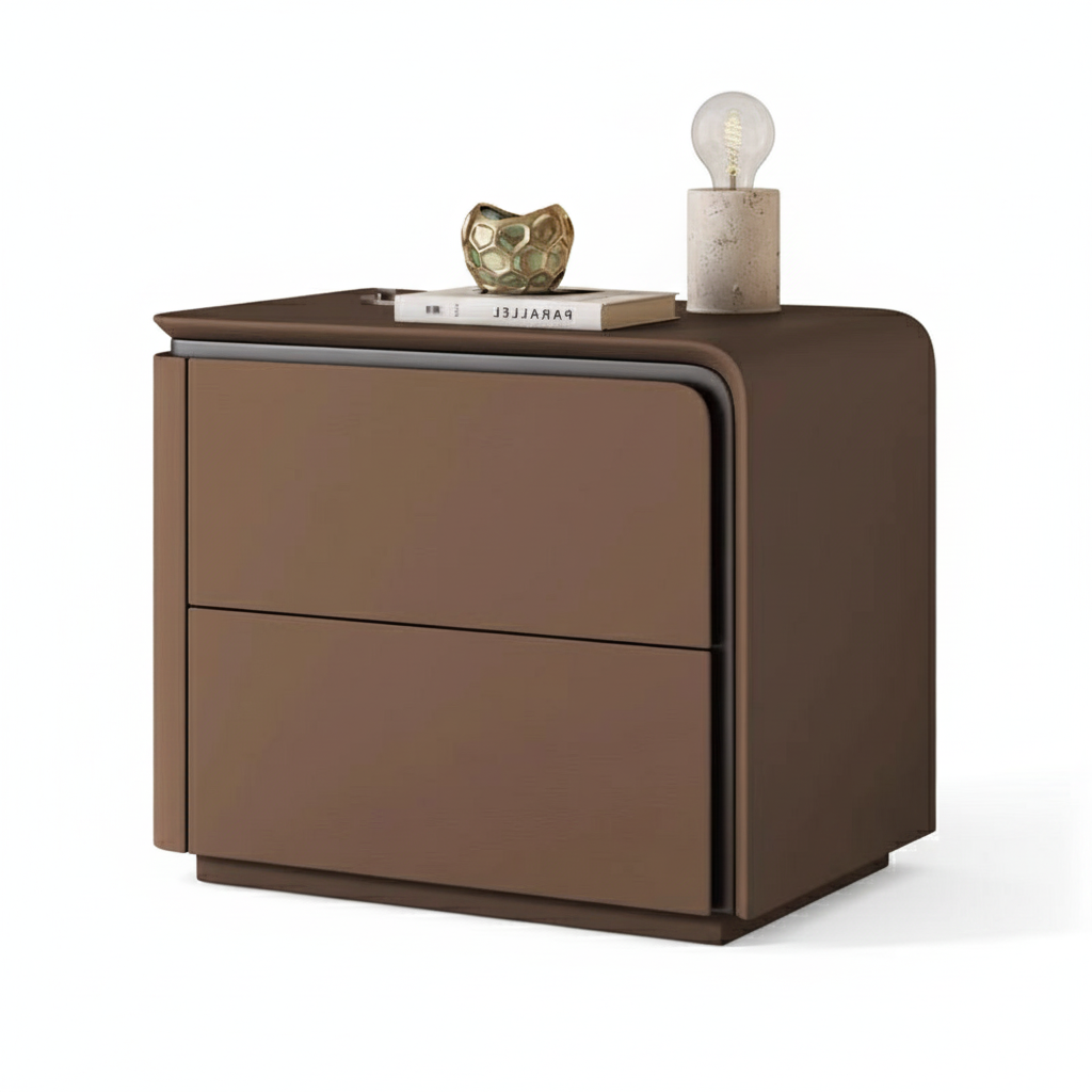 Modern Nordic Bed Side Table With 2 Drawers