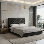 Minimalist Imperial Gold-Trim Bed Frame
