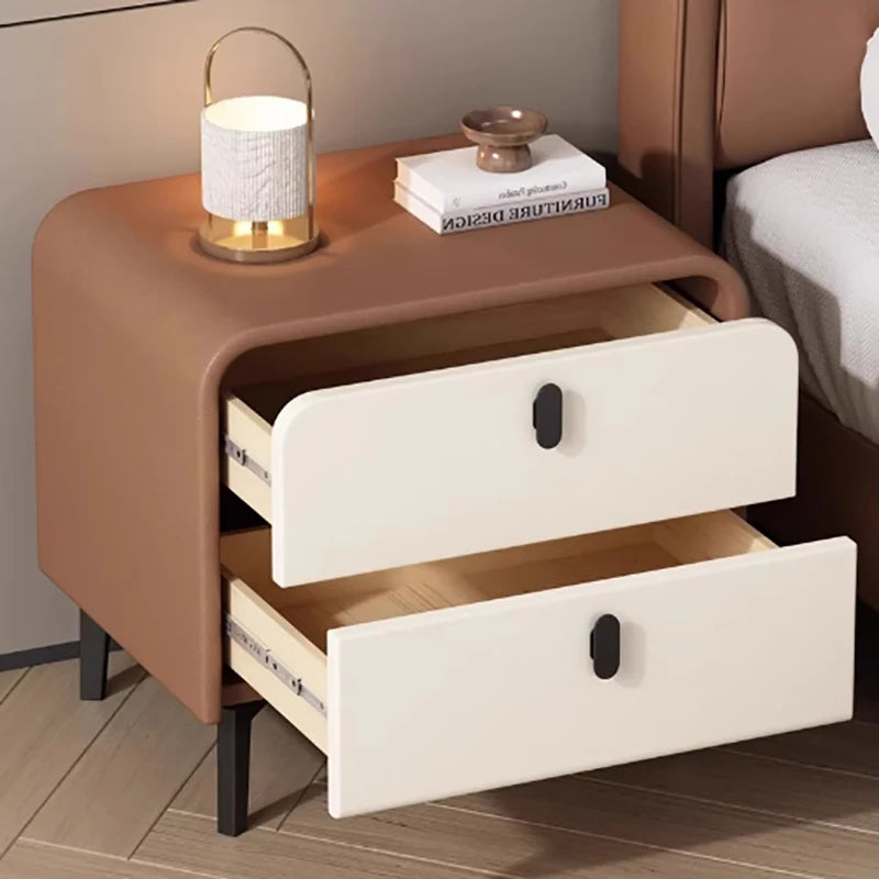 Nordic Style Bed Side Table Two Tone Combination