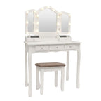 Lumiere Tri-Fold Wood Vanity Desk