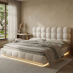Luxe Glow Curve Lighted Bed Frame