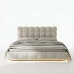 Luxe Glow Curve Lighted Bed Frame