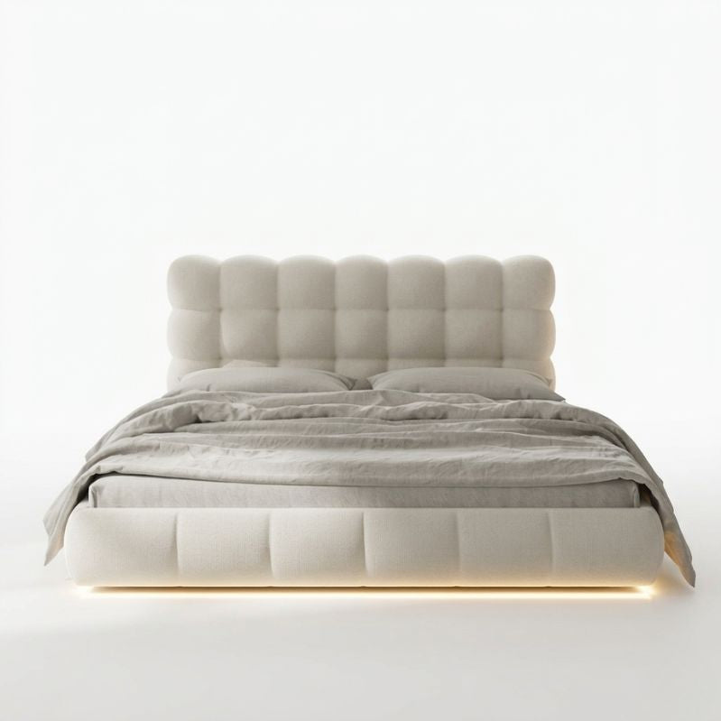 Luxe Glow Curve Lighted Bed Frame
