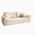 Beige sofa with two cushions on a white background. Modern Minimalist sofa, Living divani couch, Living room furniture. 