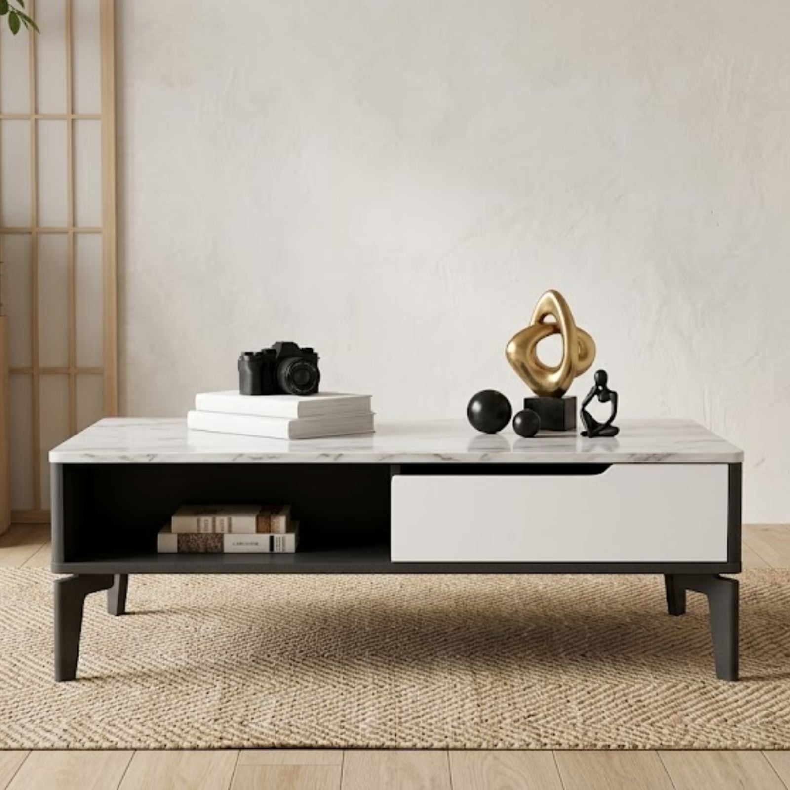 Luxury Nordic Coffee Tables Marble Effect Modern for Living Room