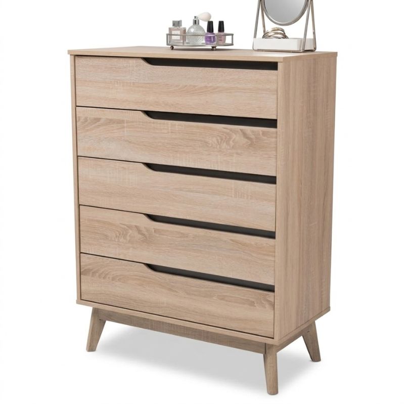 Minimalist Arcade Oak Finish Drawer