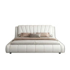 Minimalist Lotus Leather Bed Frame