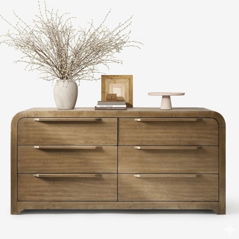 Minimalist Luma Line 6-Drawer Dresser