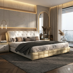 Minimalist Marquis Leather Bed Frame Design