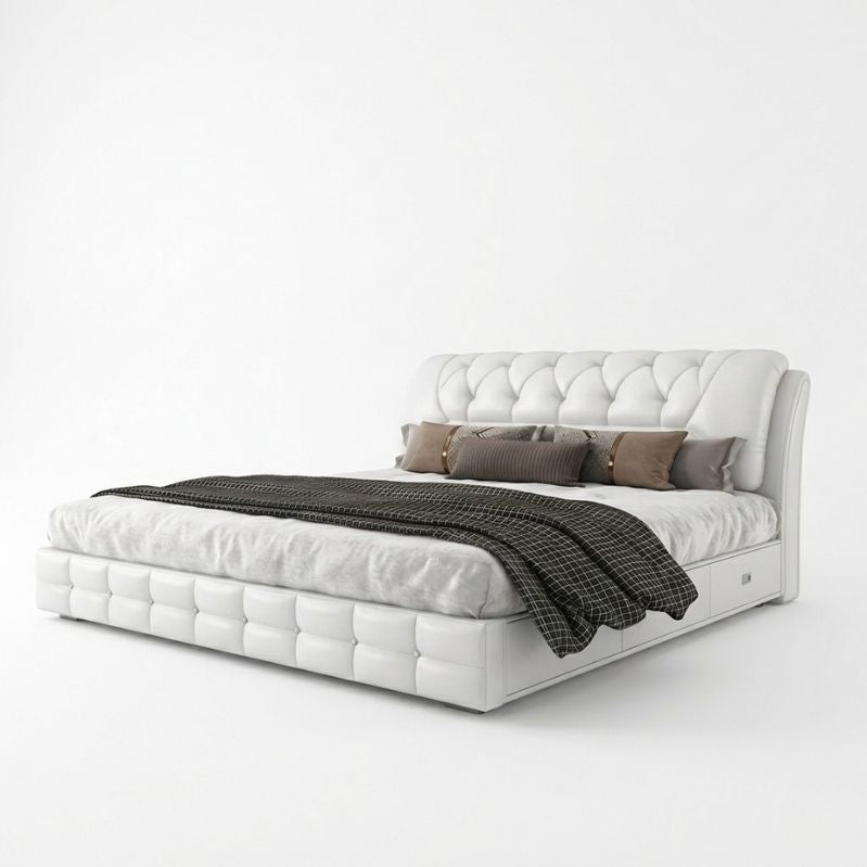 Minimalist Marquis Leather Bed Frame Design
