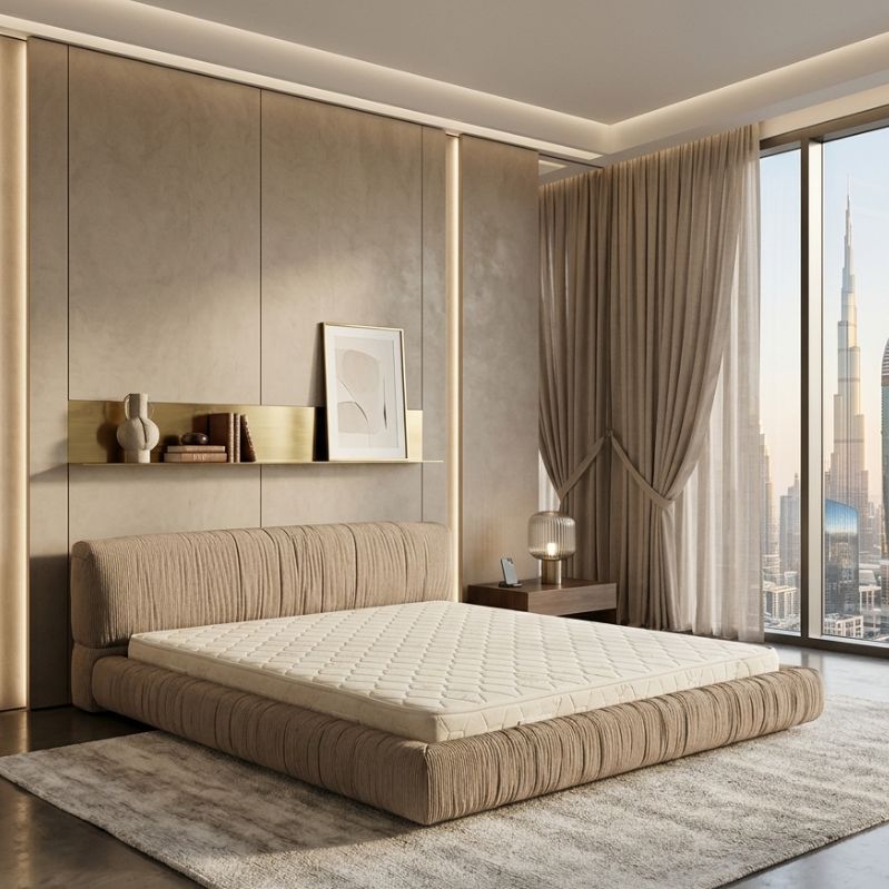 Minimalist Mono-Velvet Bed Frame