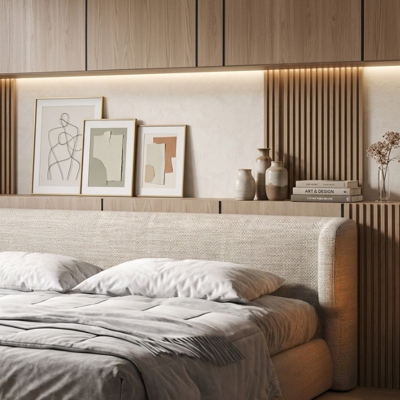 Minimalist Upholstered French Bed frame