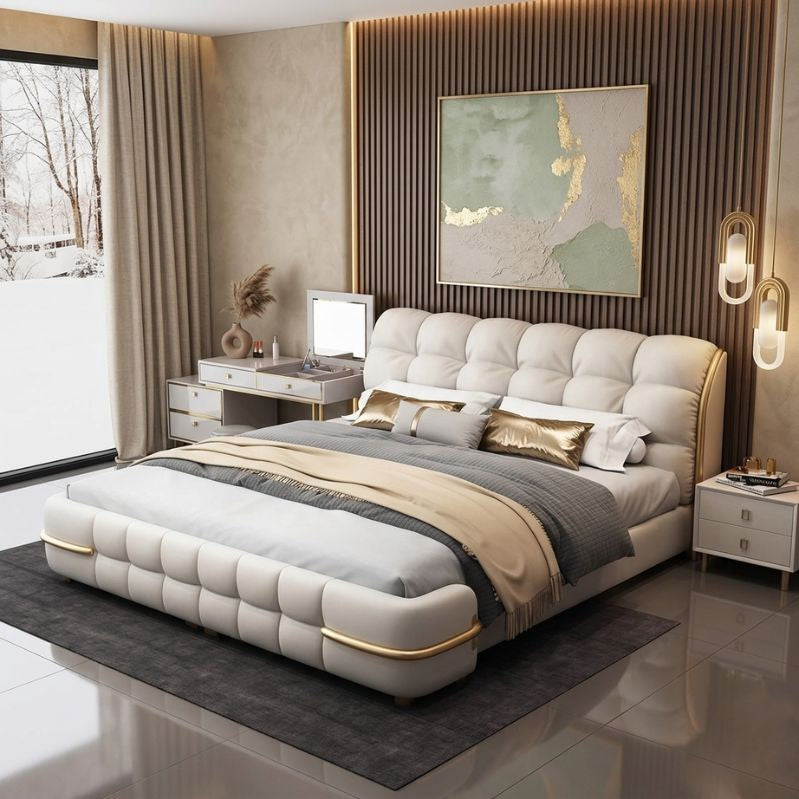 Mod-Cloud Gold Platform Bed Frame