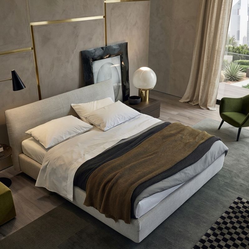 Modello Haven Soft Bed Frame - Upholstered Minimalist Bed