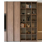 Modern Core Console - Full Customized Pillar Wall TV Panel with Storage Cabinets