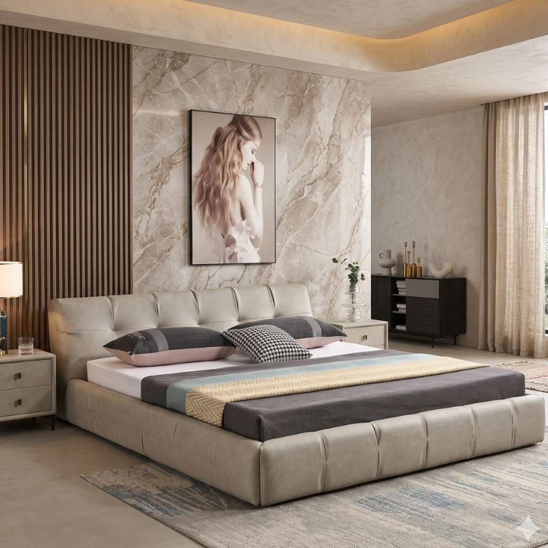 Modern Linear Rome Bed Frame