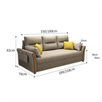Modern Minimalist Expandable Fabric Upholstered Leisure Sofa Bed Armchair Office Living Room Bedroom Sofa Bed, Upholstered Sofa Bed, Comfortable Sofa, Minimalist Design Sofa Bed 