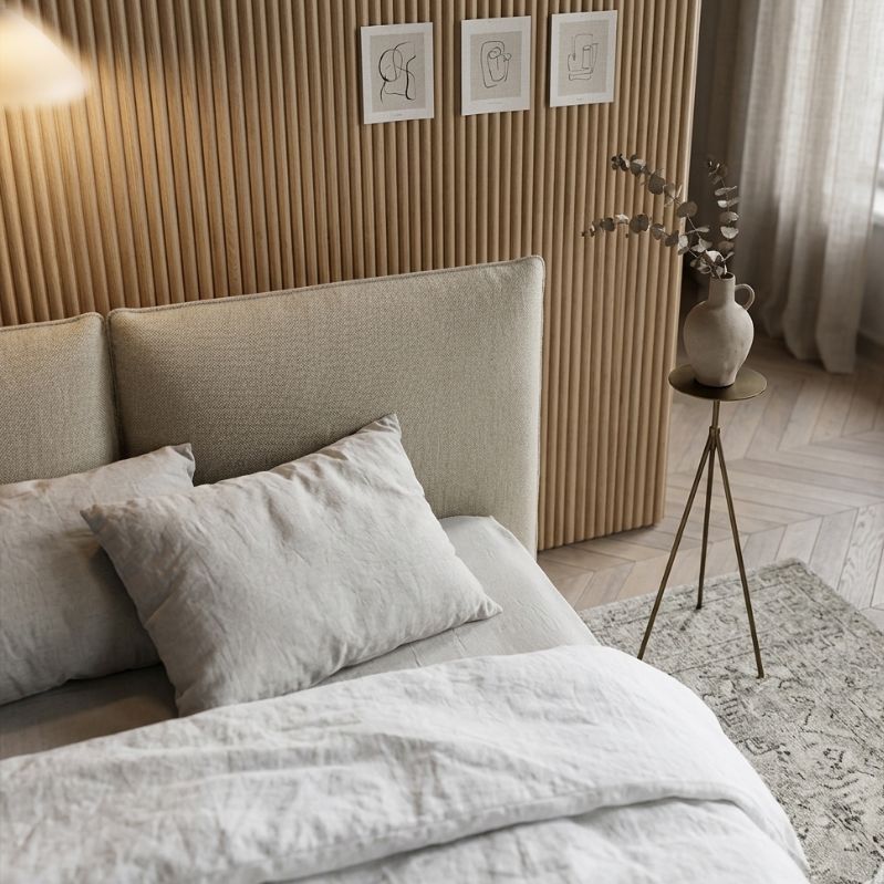 Modern Minimalist Upholstered Bed Frame