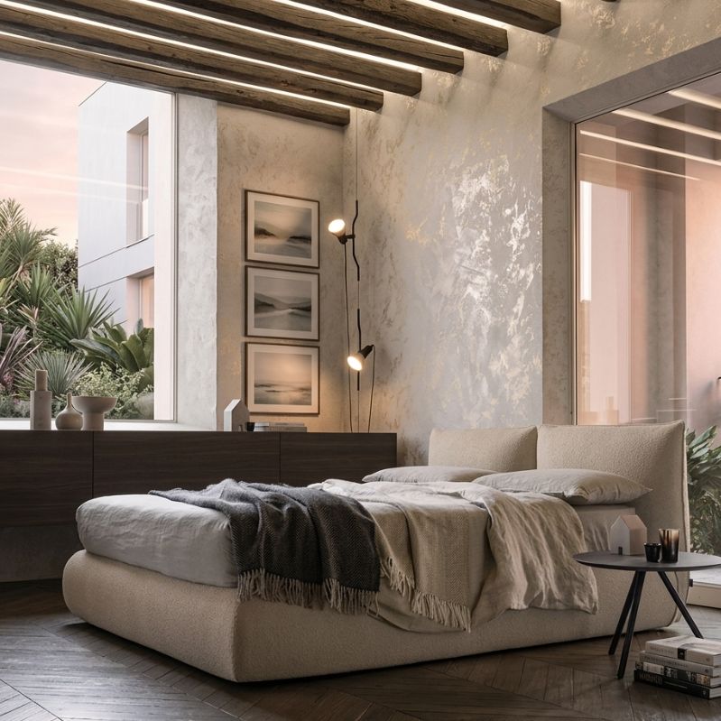 Modern Minimalist Upholstered Bed Frame