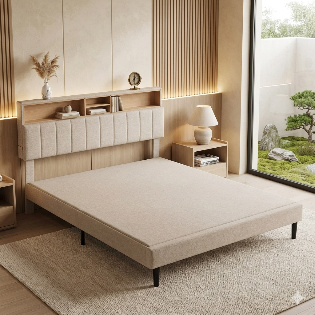 Modern Nordic Nook Upholstered Bed Frame