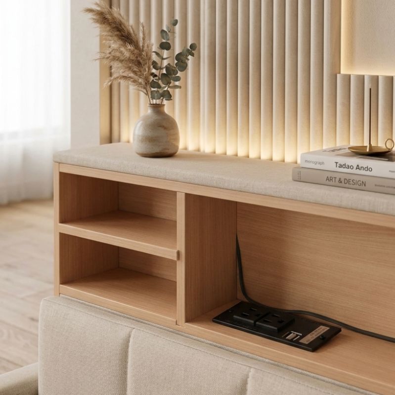 Modern Nordic Nook Upholstered Bed Frame