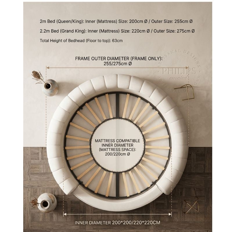 Modern Radius Circa Round Bed Frame