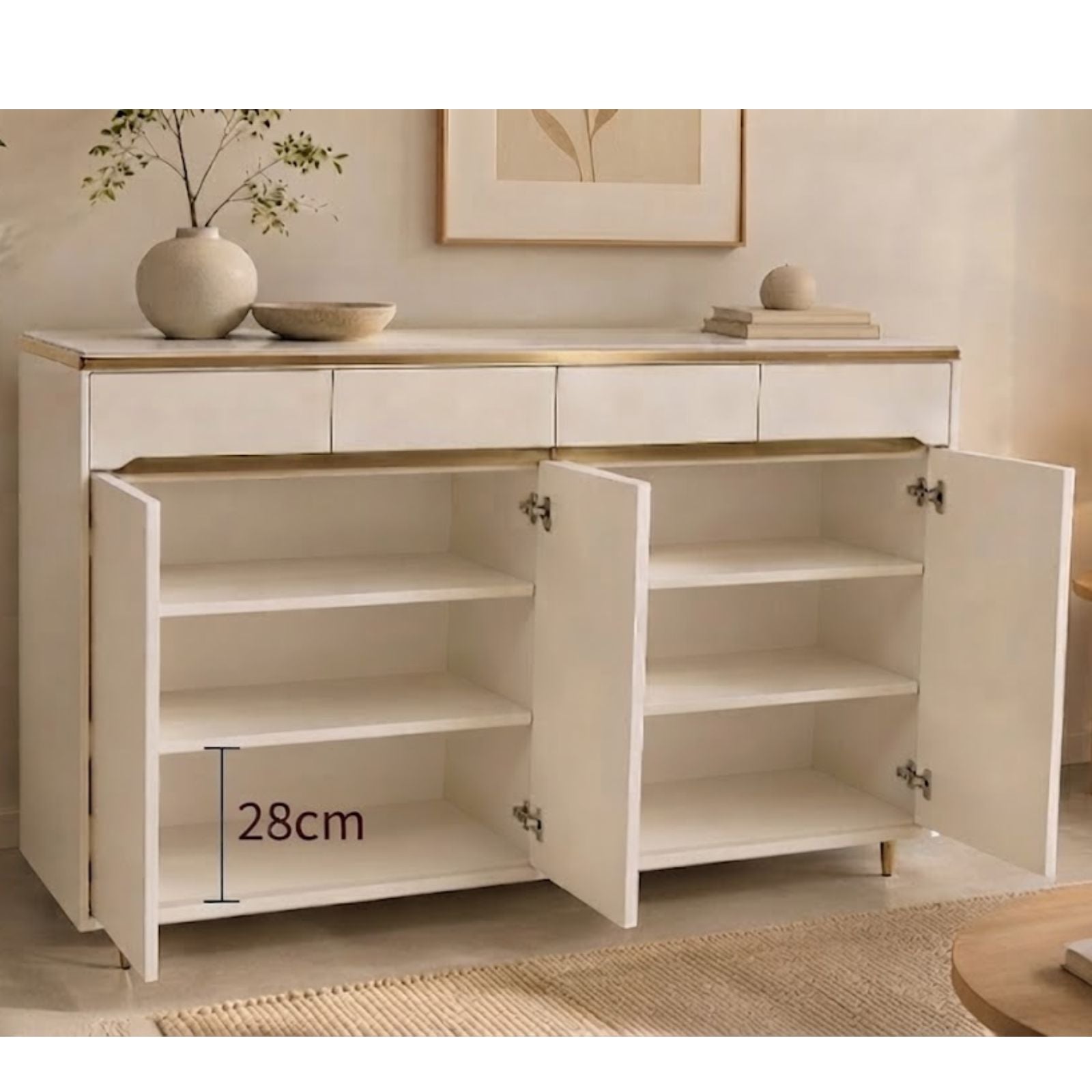 Modern Shoe Cabinet Closed Rack Living Room Shoes Storage System