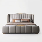 Modern Sterling Flute Pillar Bed Frame