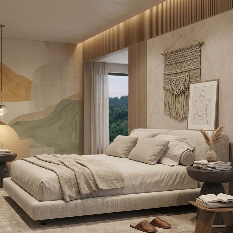 Modern Strata Puffy Bed Frame