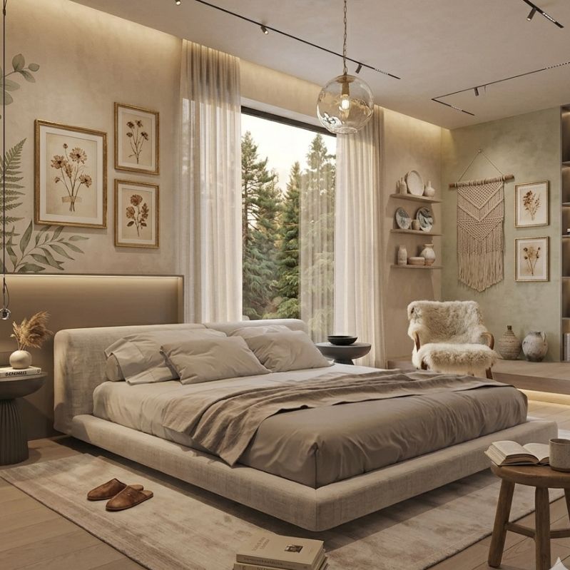 Modern Strata Puffy Bed Frame