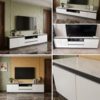 Modern Stratum Credenza TV Cabinet - Linear Walnut Unit