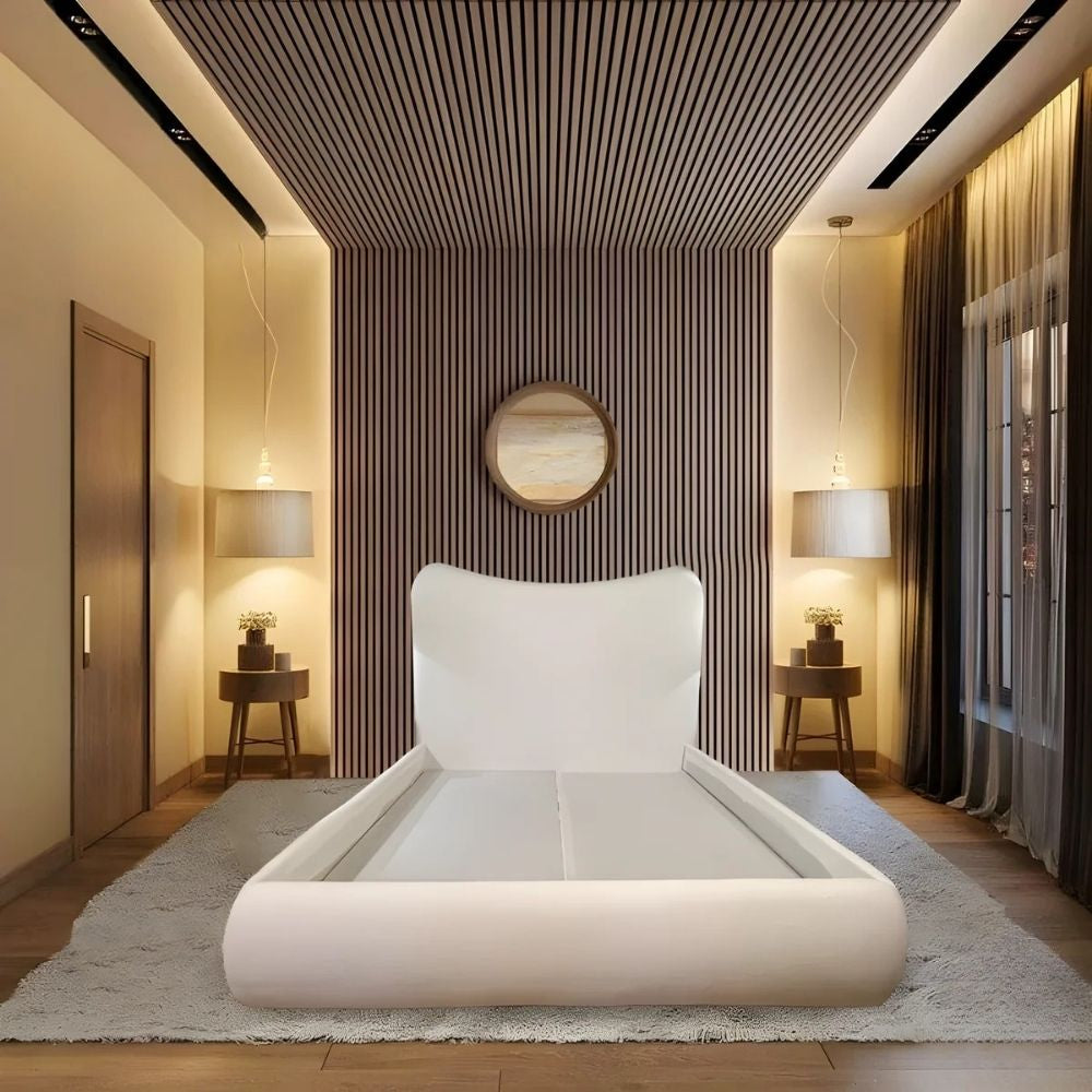 Modern curved upholstered