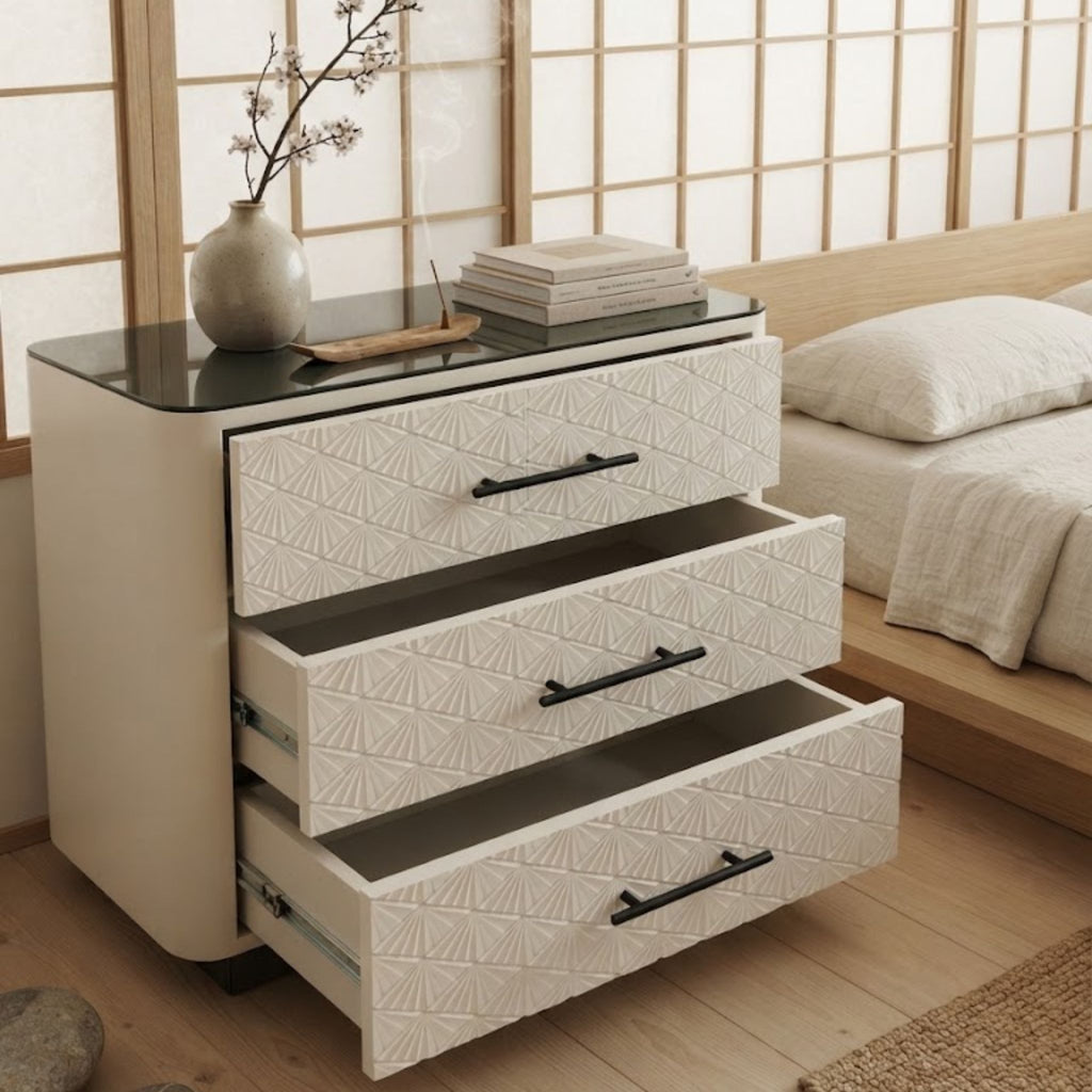 Nara Minimalist 3-Drawer Bedside Cabinet