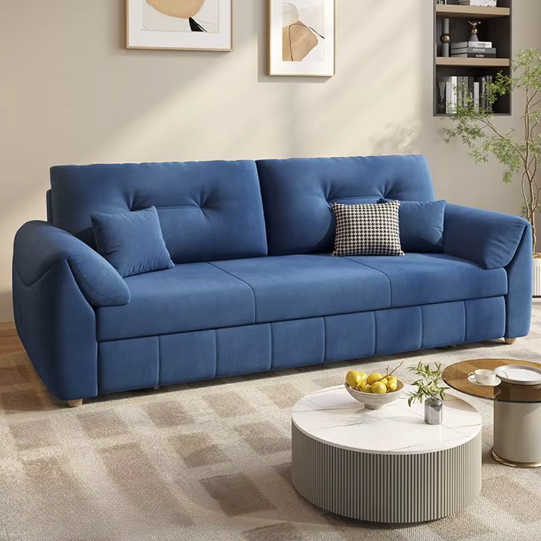 Luxury Multifunctional Sofa Bed with Storage – Soft Fabric, Easy Pull-Out Mechanism, Perfect for Compact Living Spaces