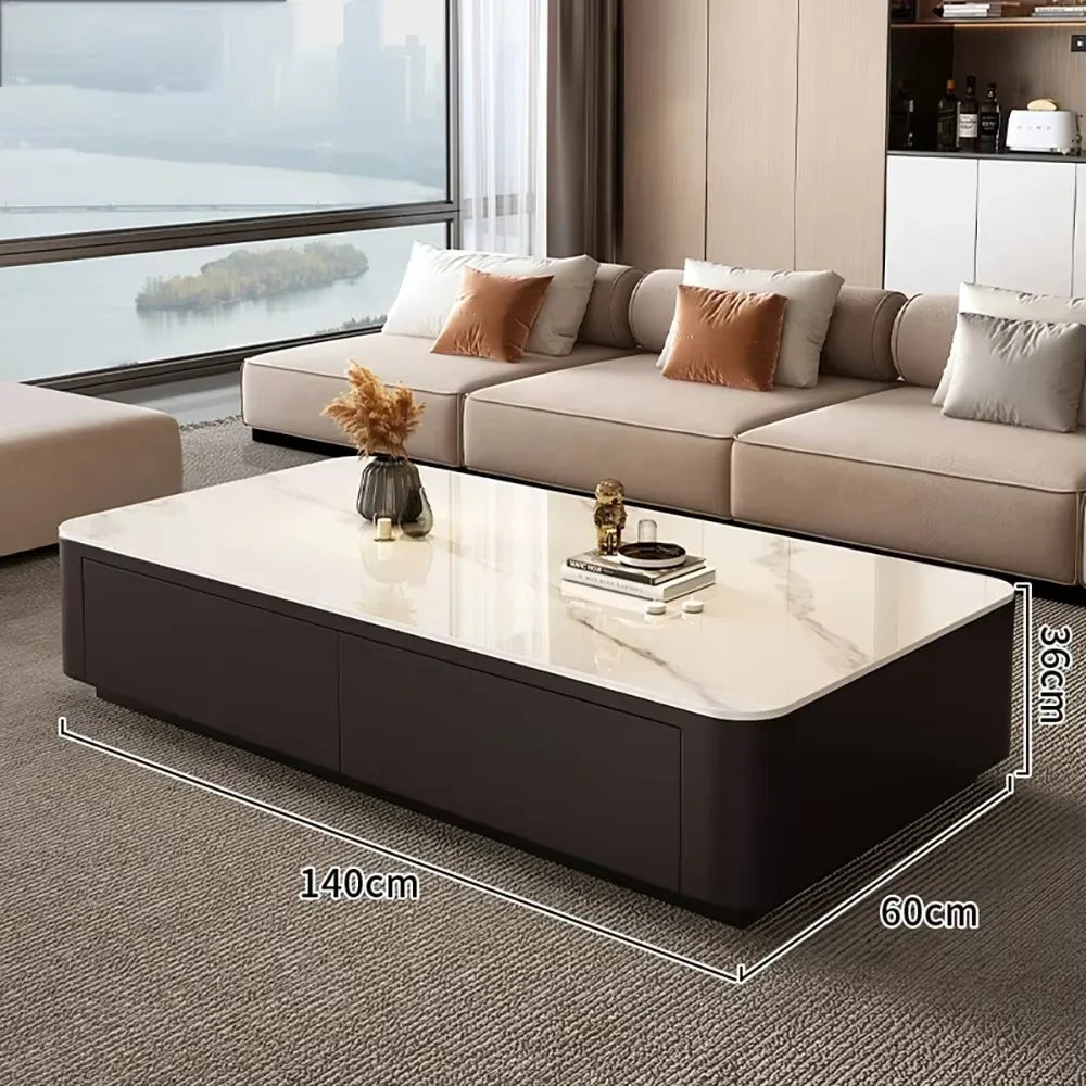 Experience ultimate luxury with our Nordic Marble Effect Unique Coffee Tables. These premium tables feature a striking marble effect, elevating any room with a touch of elegance. Enjoy the unique and glamorous design, perfect for adding a touch of sophistication to your home decor.

Specification:

Material: Wooden, finishing Sleek Marble
Size: L140cm*W60cm*H36cm*Marble 6mm
Type: Living Room furniture
Specific use:  Coffee table