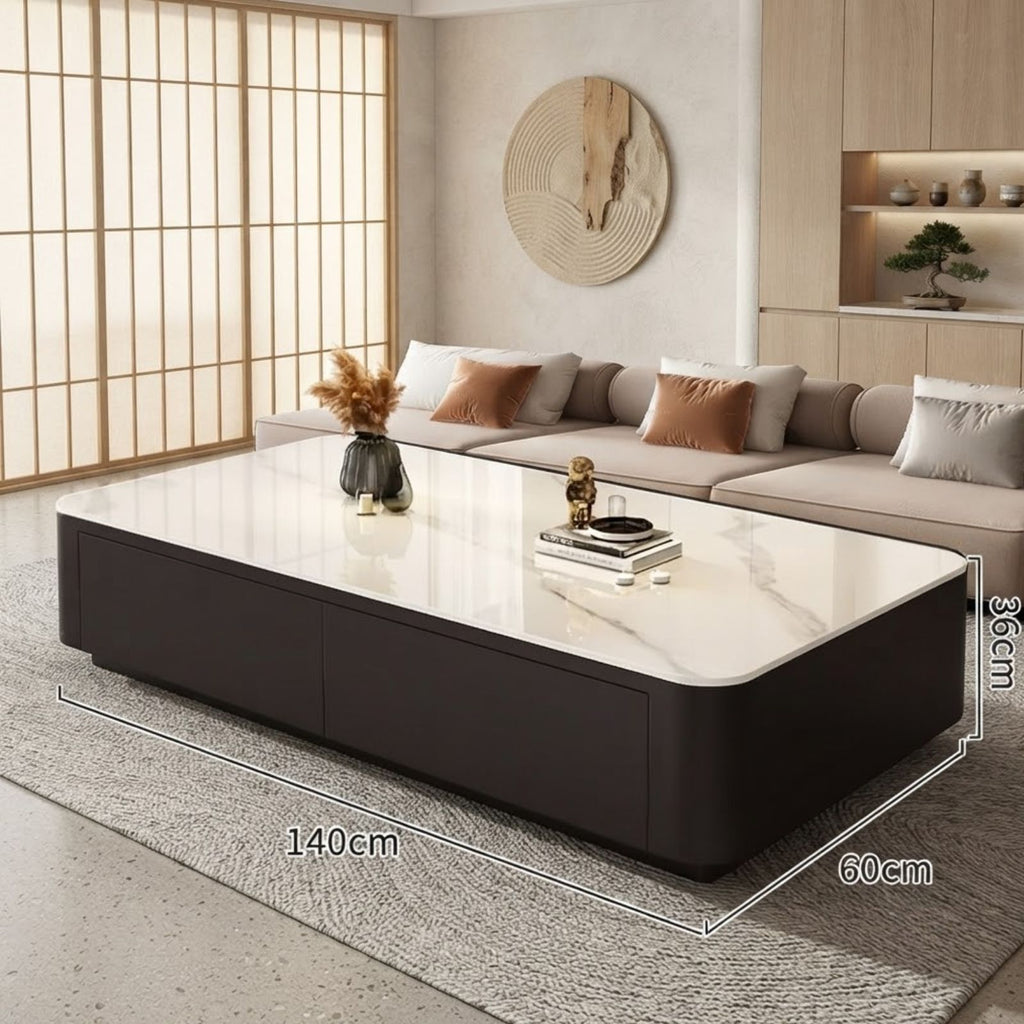 Nordic Marble Effect Luxury Unique Coffee Tables Glam Premium