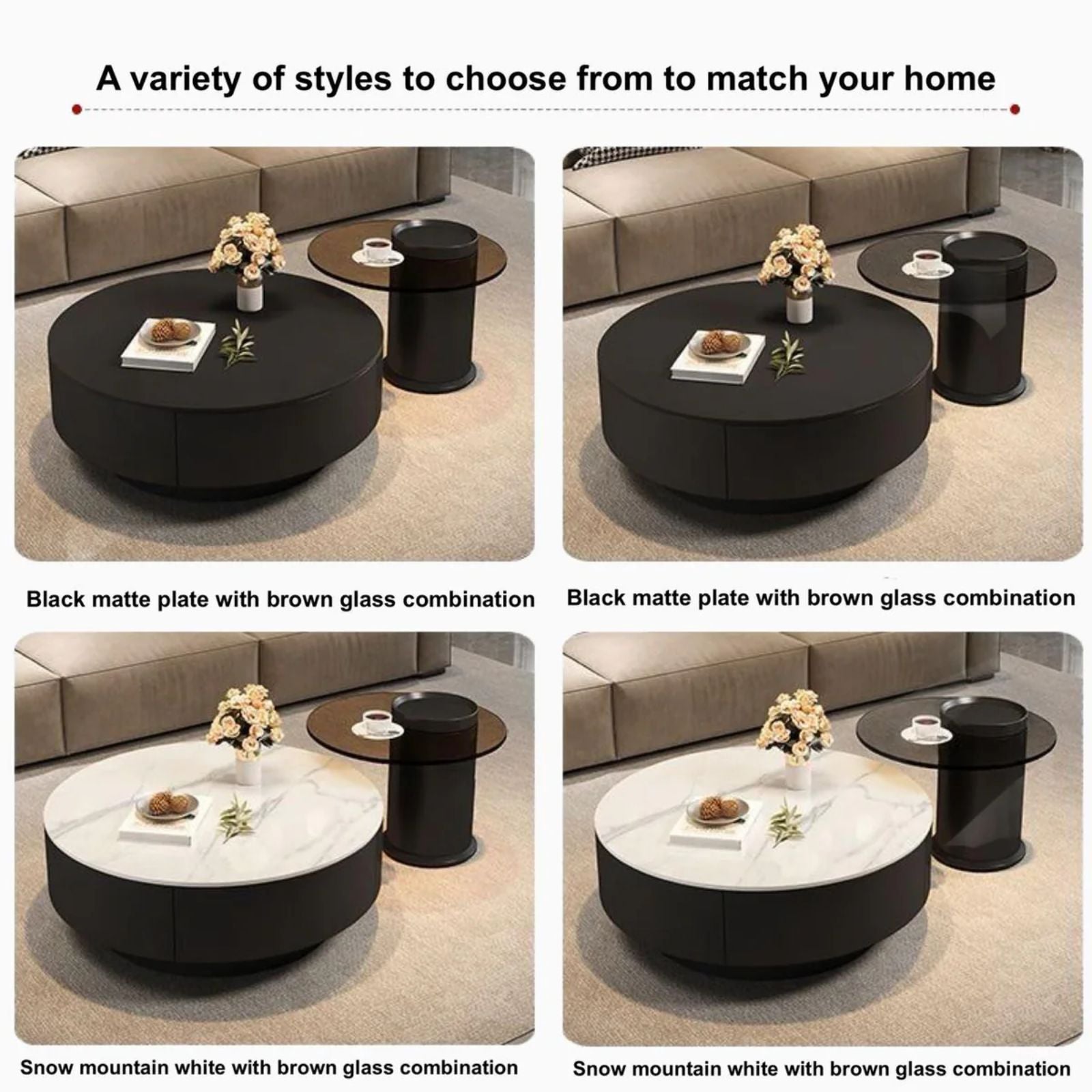 Nordic Style 2 in 1 Wooden Coffee Table