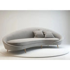 Philips Modern Luxury Style Sofa With Gold Metal Legs Made With Soft Velvet Material