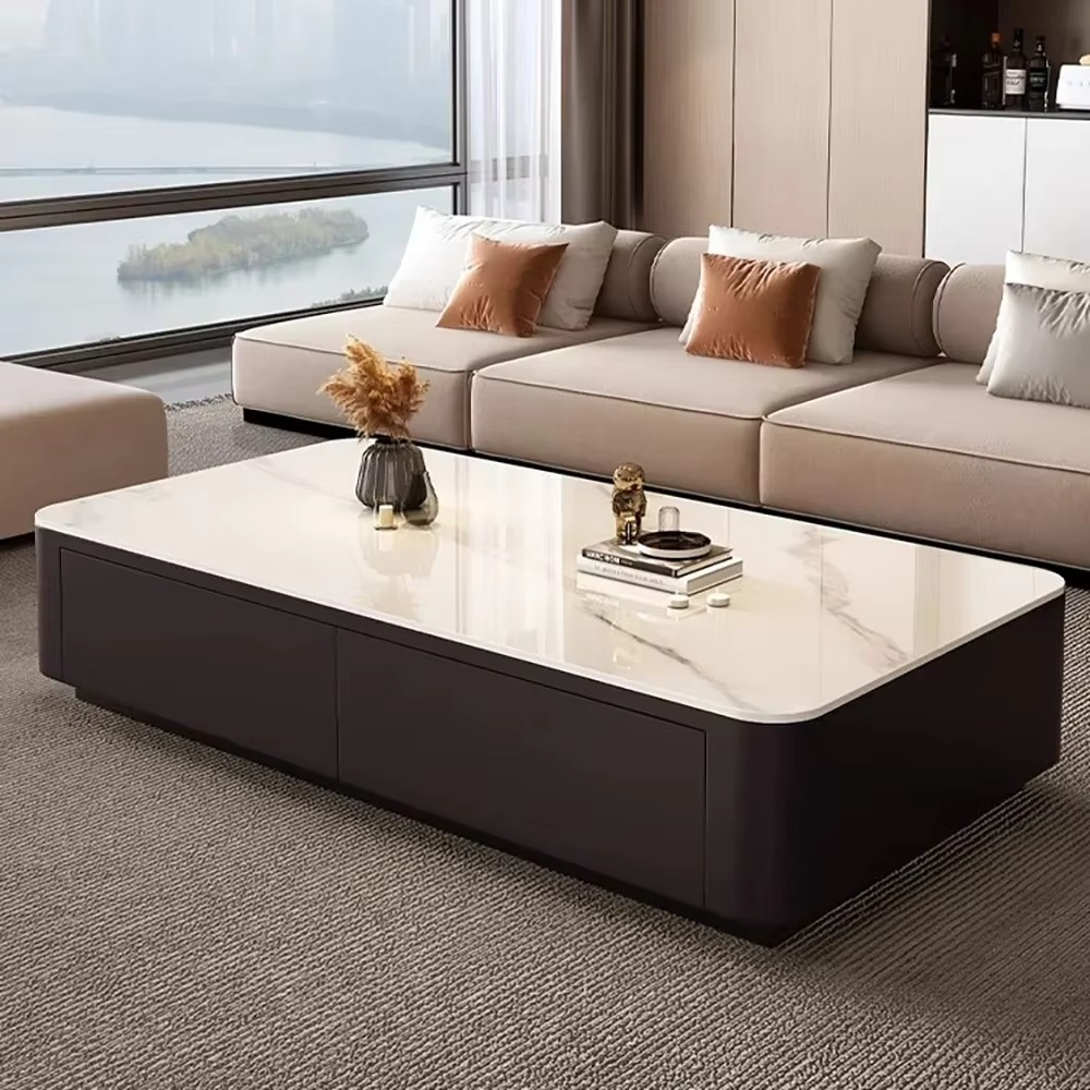 Nordic Marble Effect Luxury Unique Coffee Tables Glam Premium