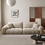 Puff Fabric Sofa Cream Style Small Apartment Light Luxury