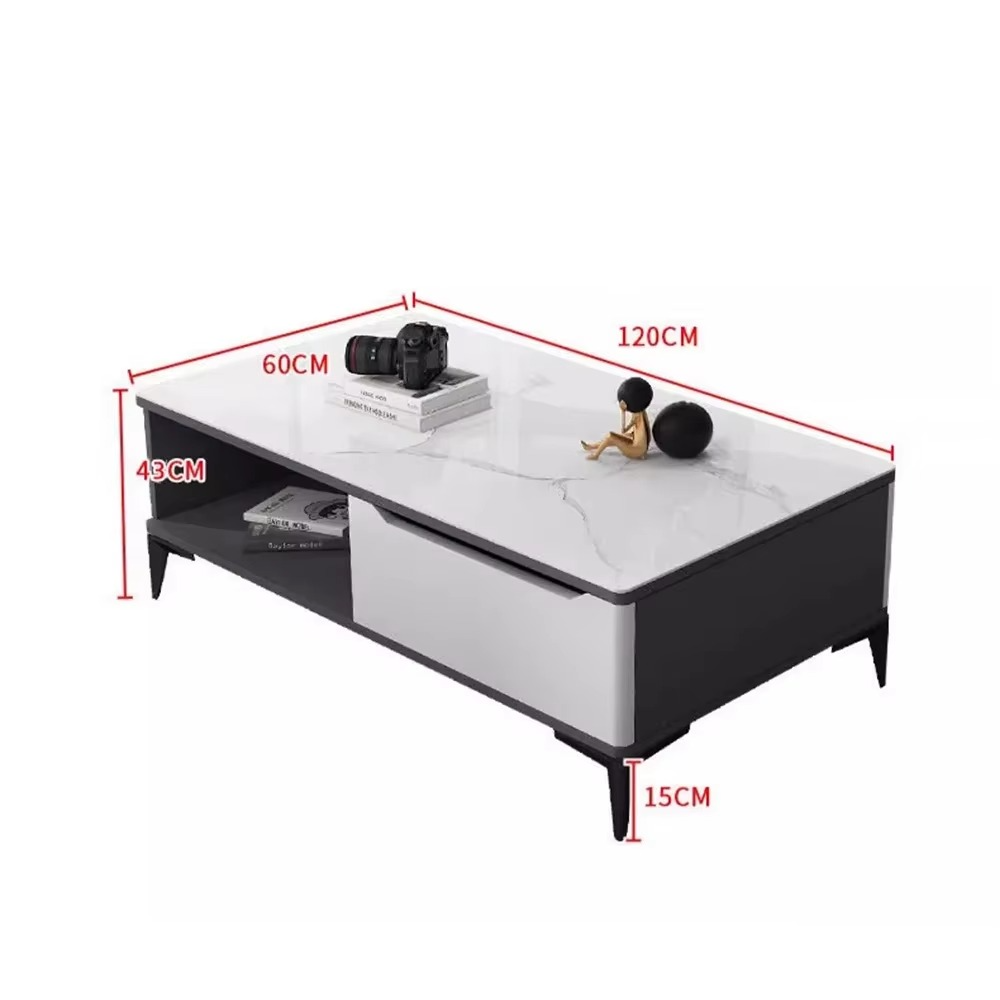 Luxury Nordic Coffee Tables Marble Effect Modern for Living Room