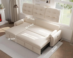 Sectional Sofa Couch Sleeper Sofa Bed with Reversible Storage Chaise Pull Out Couch