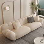 Comfortable Relaxing White Sofa Set, Modern Living Room, Lazy Sofa, Nordic Designer,