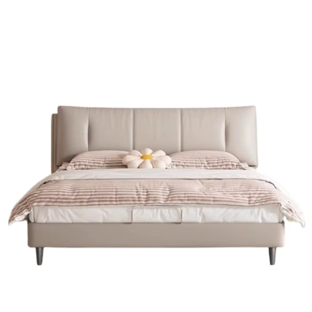 Upholstered Fancy Bed European Luxury Two Persons Sleeping Bed