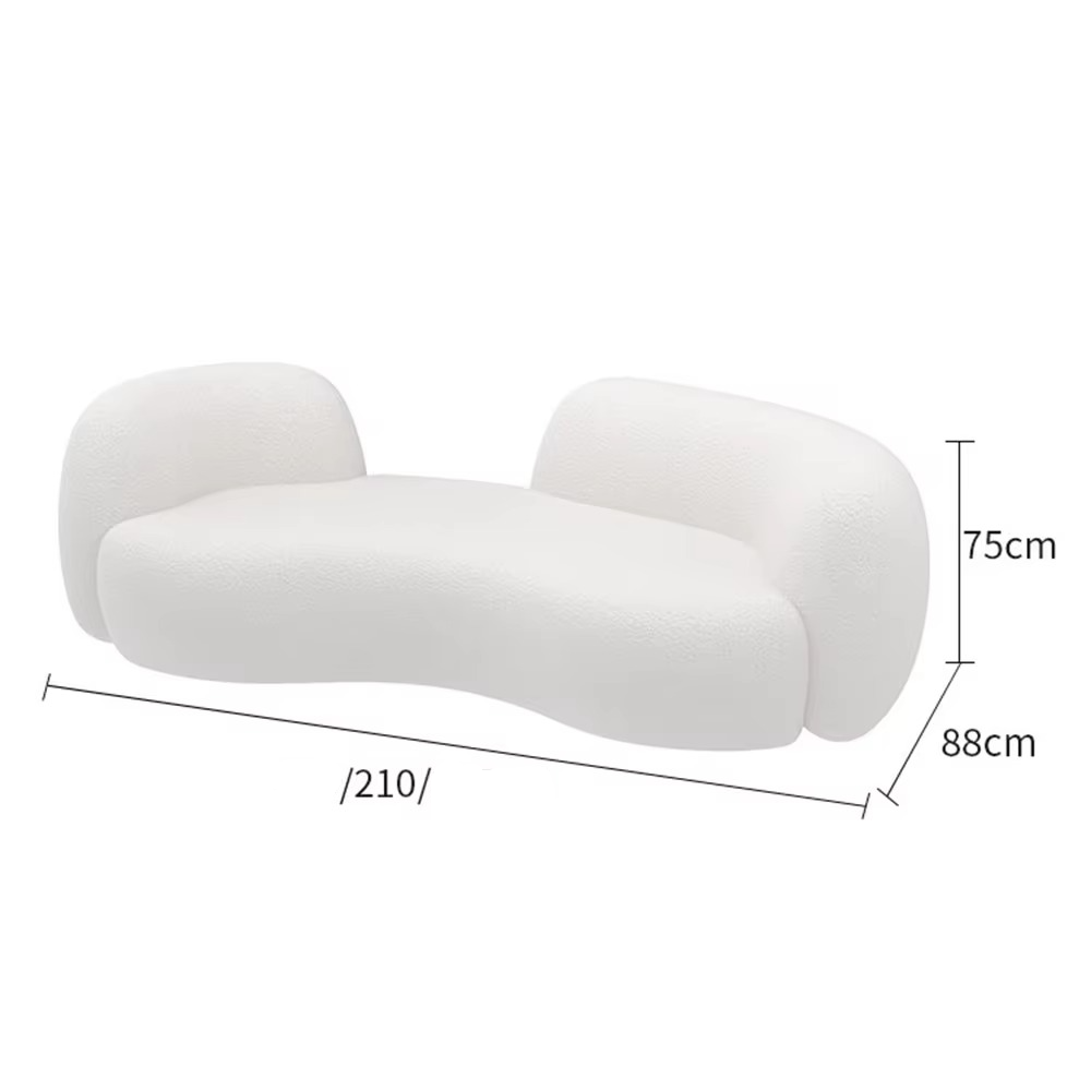 Pillow Armrest Living Room Sofas Lazy Luxury Curved Sofas Lounge Modern Italian