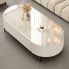 Modern Simple Coffee Table Living Room Floor Cheap Oval Organizer