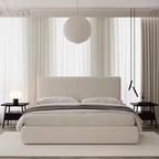 Modern Minimalist Upholstered Platform Bed