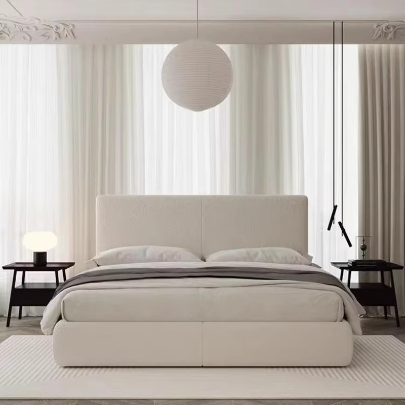 Modern Minimalist Upholstered Platform Bed