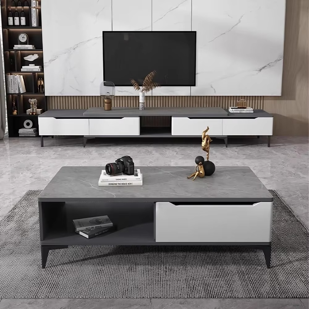 Luxury Nordic Coffee Tables Marble Effect Modern for Living Room
