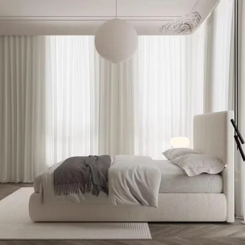 Modern Minimalist Upholstered Platform Bed